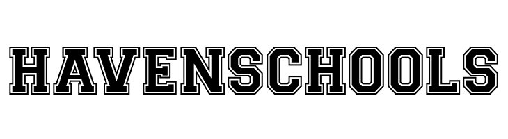 HAVENSCHOOLS CollegiateHeavyOutline Medium Font