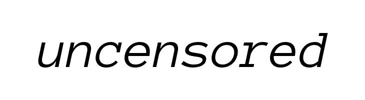 uncensored Anonymous Pro Italic Font