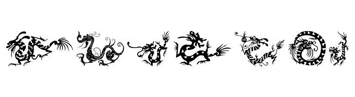 HFF Chinese Dragon  Free Fonts Download