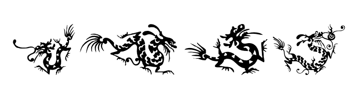 HFF Chinese Dragon  Free Fonts Download