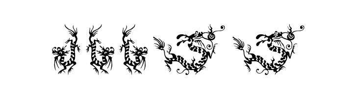 HFF Chinese Dragon  Free Fonts Download