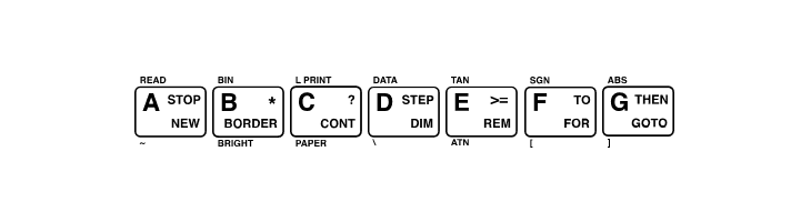 ZX-Spectrum Keyboard Solid  Free Fonts Download