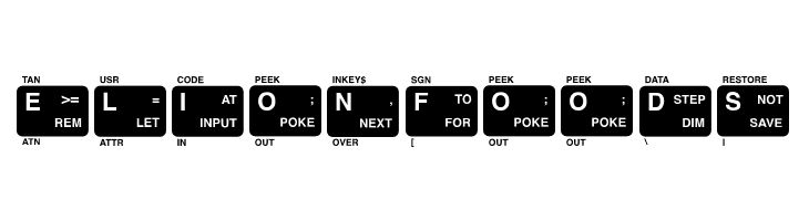 ZX-Spectrum Keyboard Solid  Free Fonts Download
