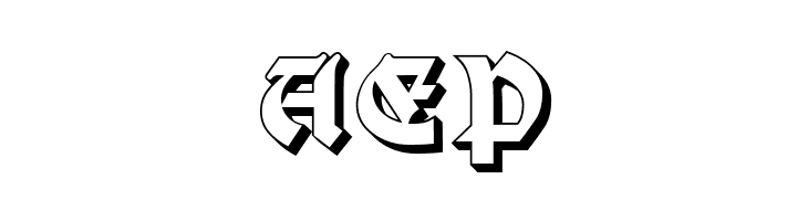 Moderne 3D Schwabacher  Free Fonts Download