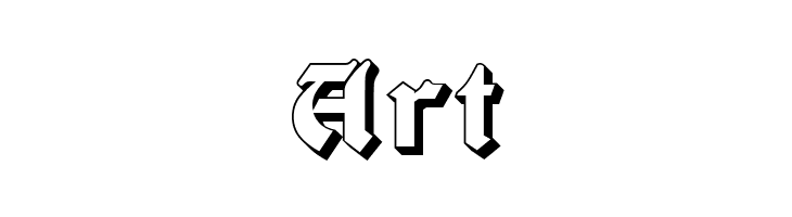 Moderne 3D Schwabacher  Free Fonts Download