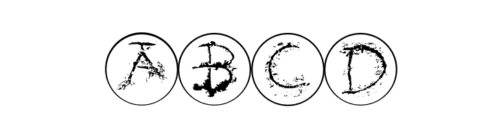 InkAlphabetRRings  Free Fonts Download