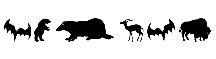 LandAnimals  Free Fonts Download