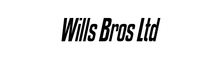 Wills%2BBros%2BLtd Kenyan Coffee Italic Font