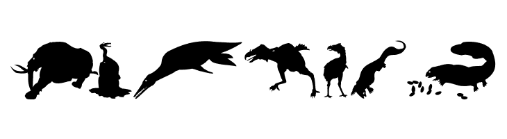 DinoSilhouettes  Free Fonts Download