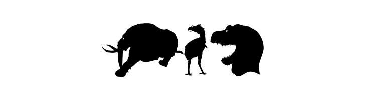 DinoSilhouettes  Free Fonts Download