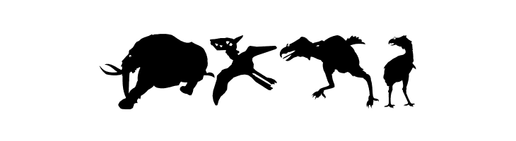 DinoSilhouettes  Free Fonts Download