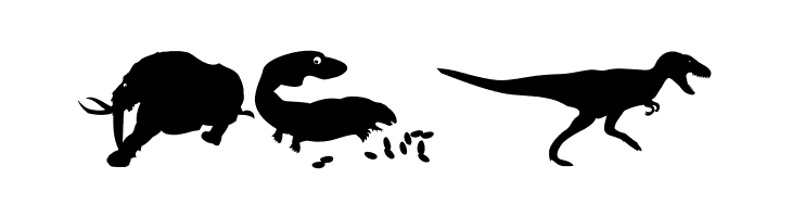 DinoSilhouettes  Free Fonts Download