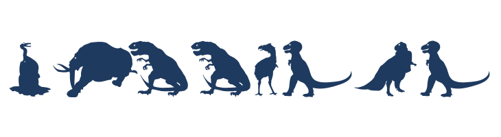DinoSilhouettes  Free Fonts Download