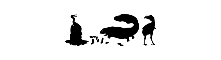 DinoSilhouettes  Free Fonts Download