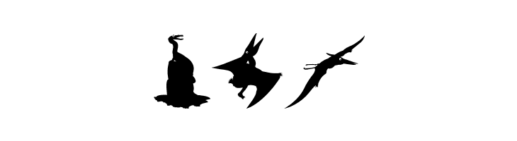 DinoSilhouettes  Free Fonts Download