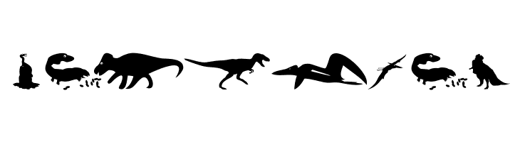 DinoSilhouettes  Free Fonts Download
