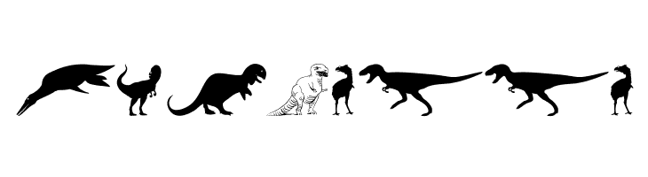 DinoSilhouettes  Free Fonts Download