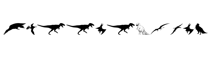 DinoSilhouettes  Free Fonts Download