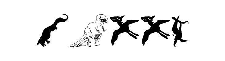 DinoSilhouettes  Free Fonts Download