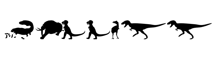 DinoSilhouettes  Free Fonts Download