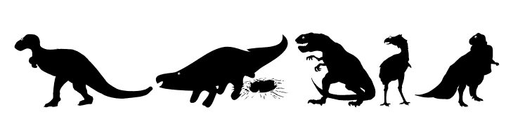 DinoSilhouettes  Free Fonts Download