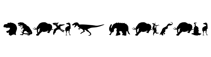 DinoSilhouettes  Free Fonts Download