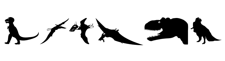 DinoSilhouettes  Free Fonts Download