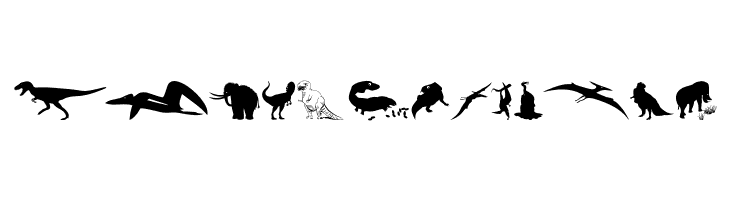DinoSilhouettes  Free Fonts Download