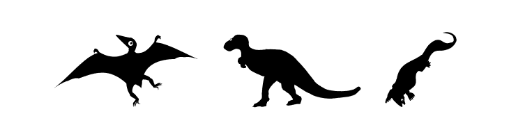 DinoSilhouettes  Free Fonts Download