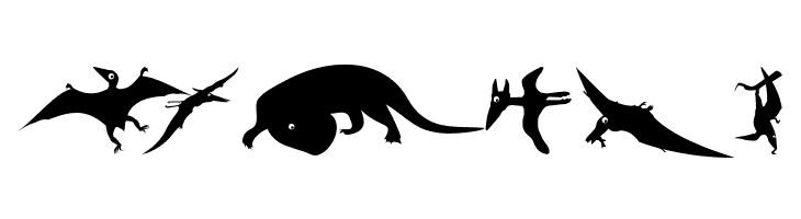 DinoSilhouettes  Free Fonts Download