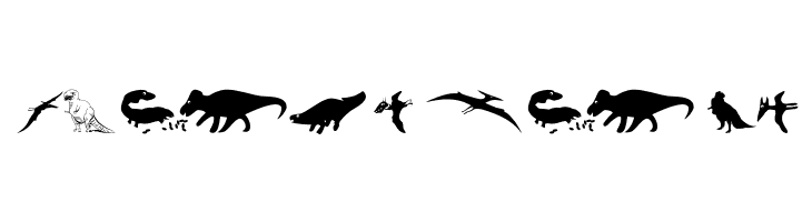 DinoSilhouettes  Free Fonts Download