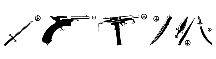PeaceWeapons  Free Fonts Download