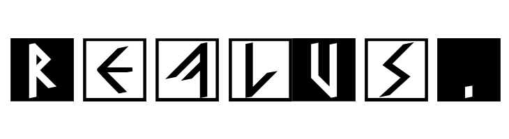 RunishQuill-BlackSquares  Free Fonts Download