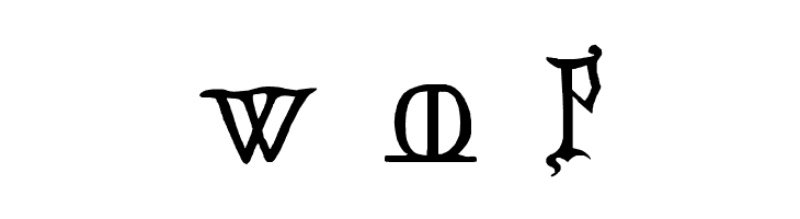 Decorated Majuscules, 14th c.  Free Fonts Download