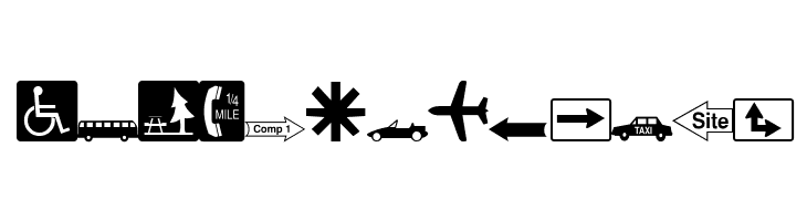 ESRI Transportation  Municipal  Free Fonts Download