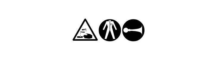 Hazard Signs  Free Fonts Download