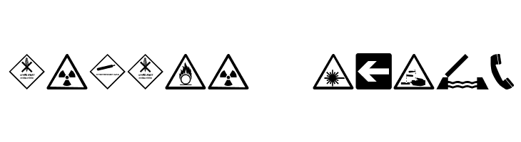 Hazard Signs  Free Fonts Download