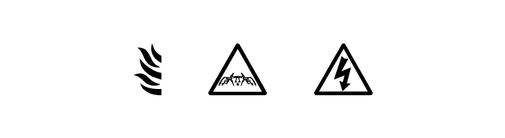 Hazard Signs  Free Fonts Download