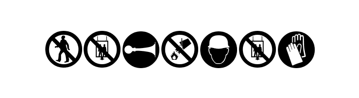 Hazard Signs  Free Fonts Download
