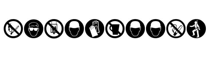 Hazard Signs  Free Fonts Download