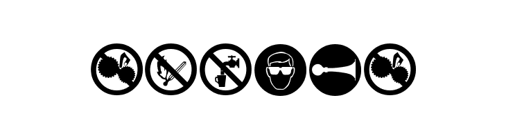 Hazard Signs  Free Fonts Download