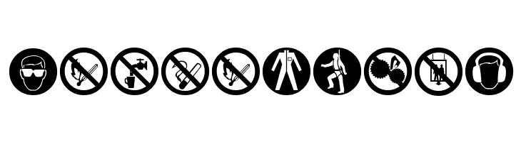 Hazard Signs  Free Fonts Download