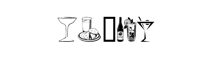 Drinks  Various  Free Fonts Download