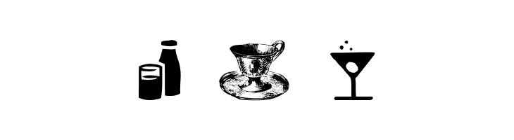 Drinks  Various  Free Fonts Download