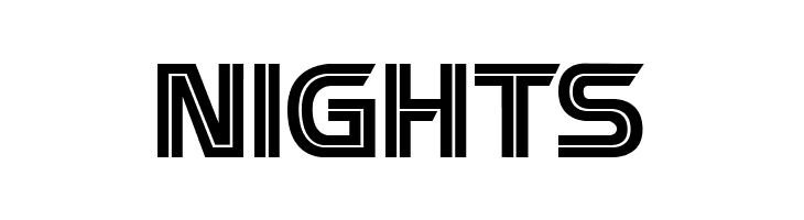 NIGHTS Battlestar Font