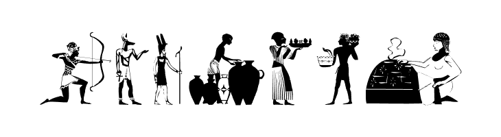 EgyptianSilhouettes  Free Fonts Download
