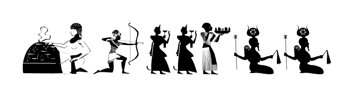 EgyptianSilhouettes  Free Fonts Download