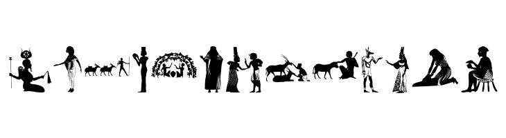 EgyptianSilhouettes  Free Fonts Download
