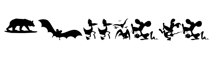 AnimalShadowsDrei  Free Fonts Download