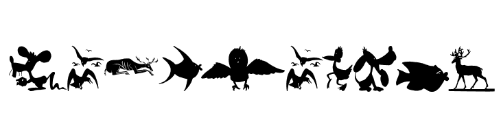 AnimalShadowsDrei  Free Fonts Download